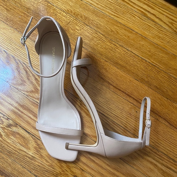 NEW Stuart Weitzman - Nudistcurve 75MM Leather Sandals - Adobe - Picture 6 of 8